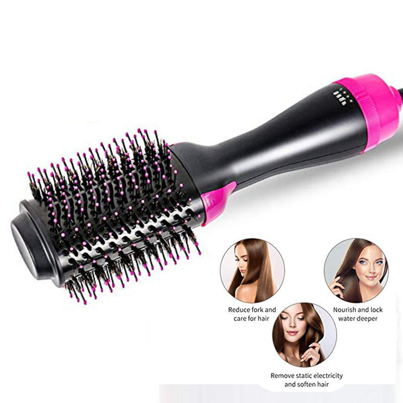 2 in 1 Straightening Curling Hair Dryer Brush