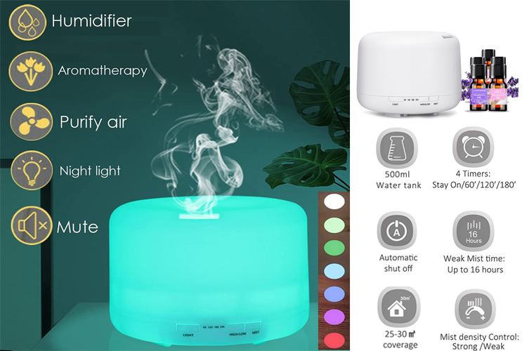 Kelangan Mist Humidifier Aroma Minyak Esensial Diffuser