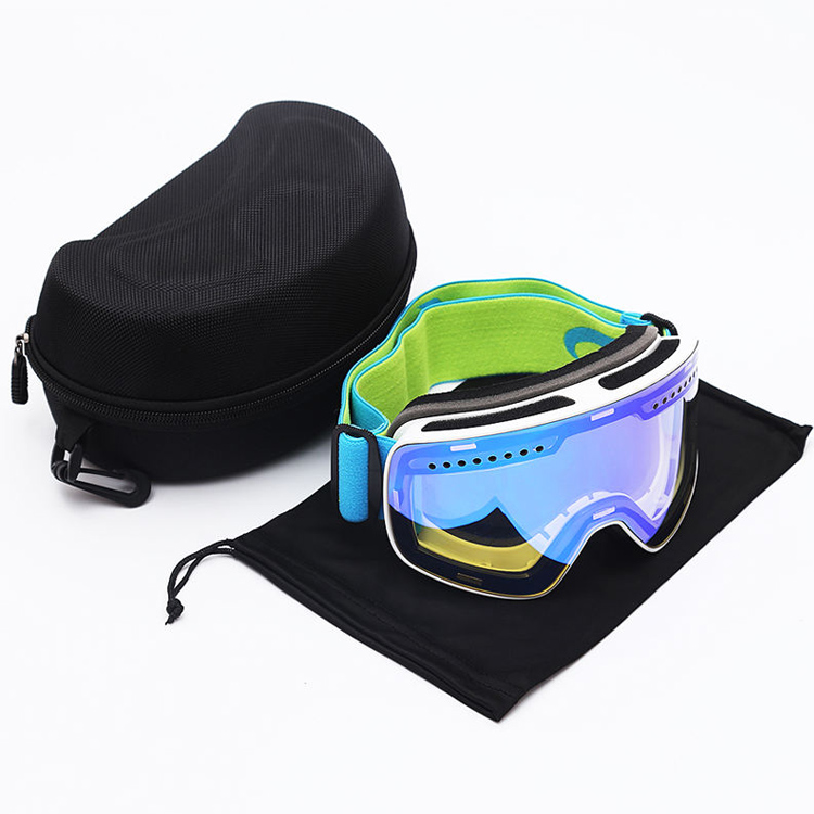 Anti-Fog Custom Magnetik UV 400 goggles ski salju sing apik banget