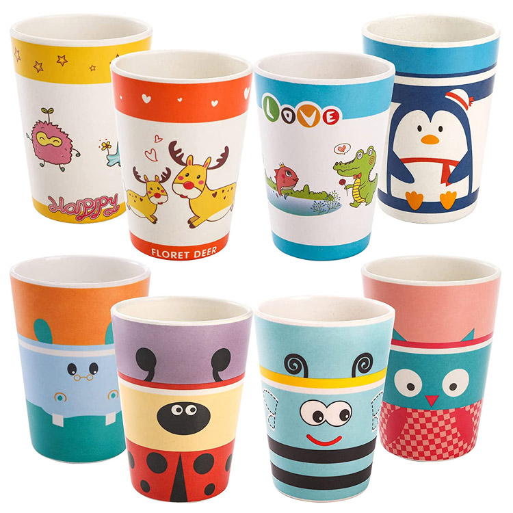 BPA Free Reusable Cartoon Drinking Bambu Kids Cups