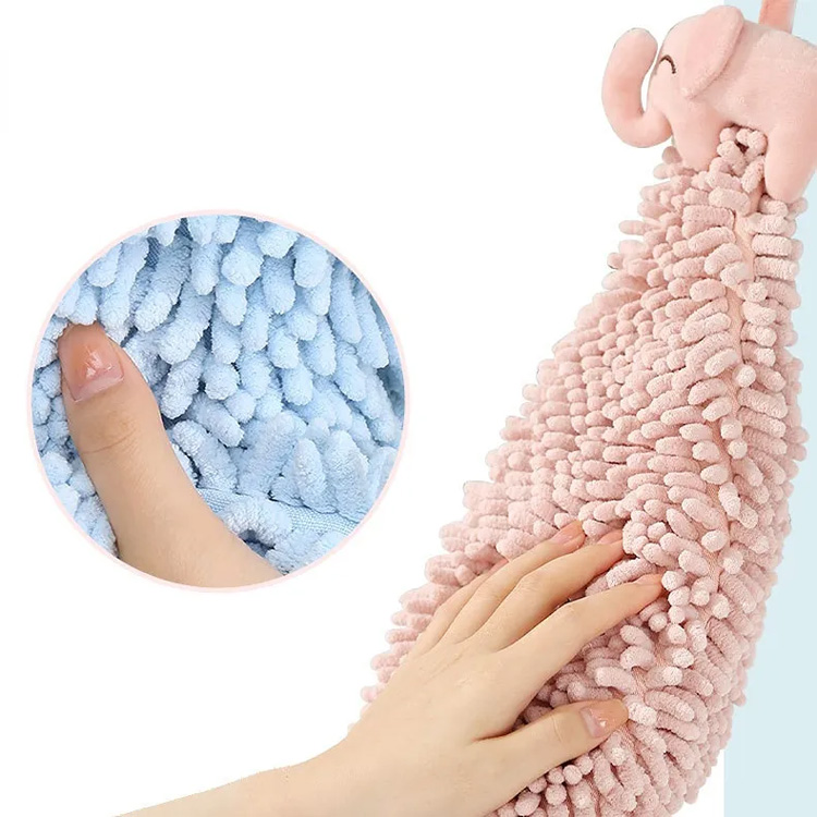 Pawon kartun kartun rag chenille fluffy tangan