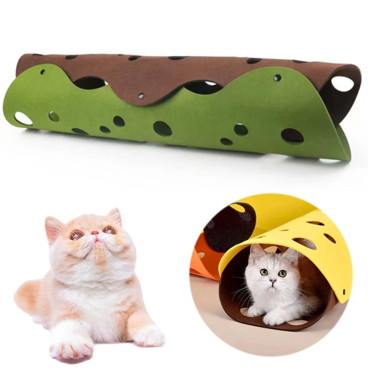 Kucing Tube Tube Bed with Holes Play Track Pet Train
