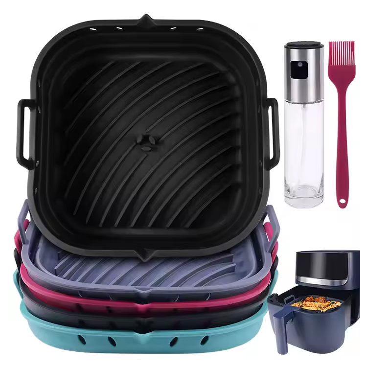 Udara sing bisa digunakake maneh alun-alun fryer silicone