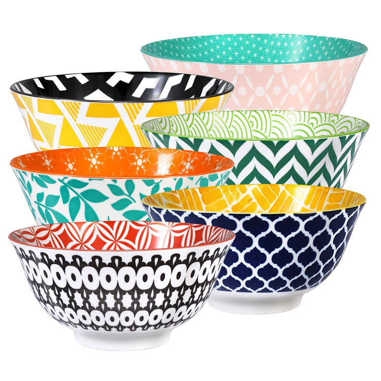 Colorful Desain Unik Dining Porselen Keramik Cereal Bowl