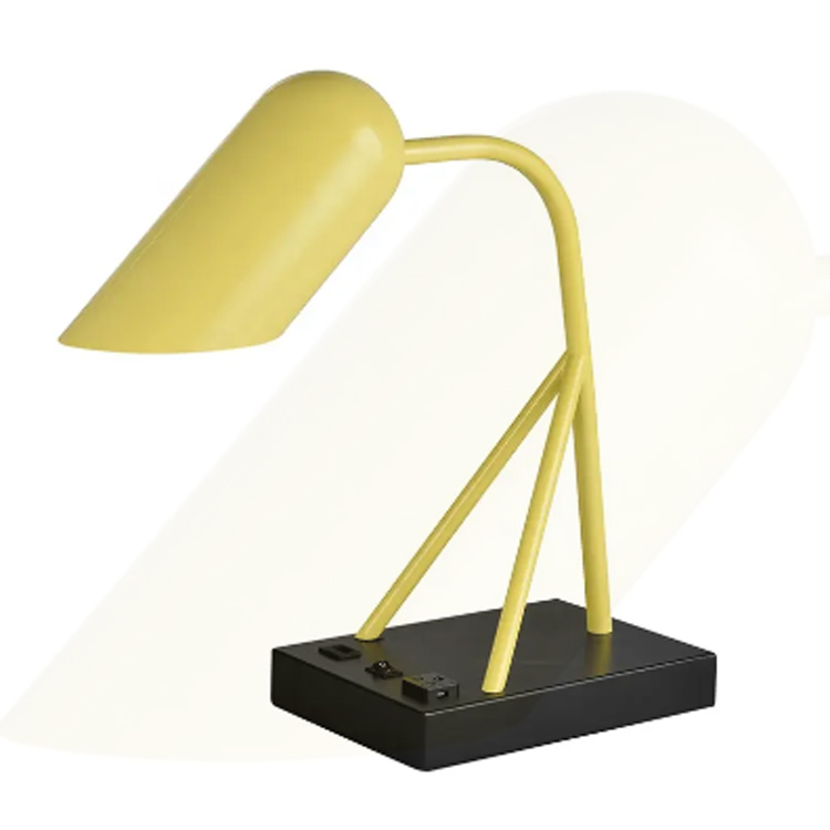 Dekoratif Kamar Tidur USB Bedside Hotel Metal Desk Lamps