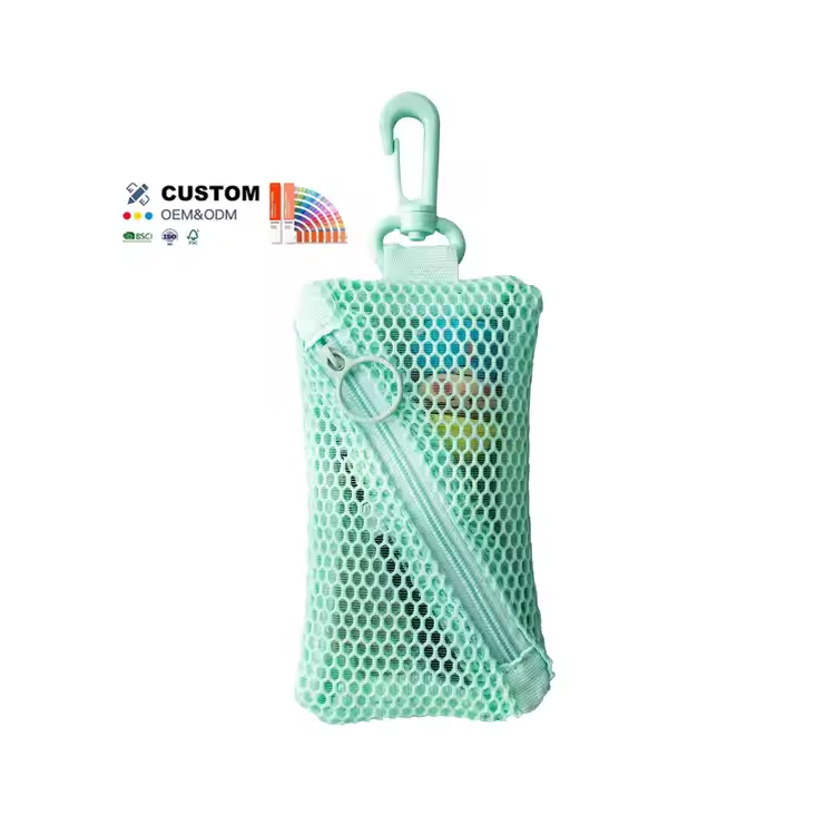 Diagonal Zipper Cilik Coin Dompet Tapak Tile Mesh Lipstick