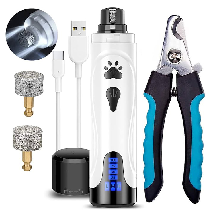 Electric Pet Dog Nail Grinder Trimmer lan Kit Clipper