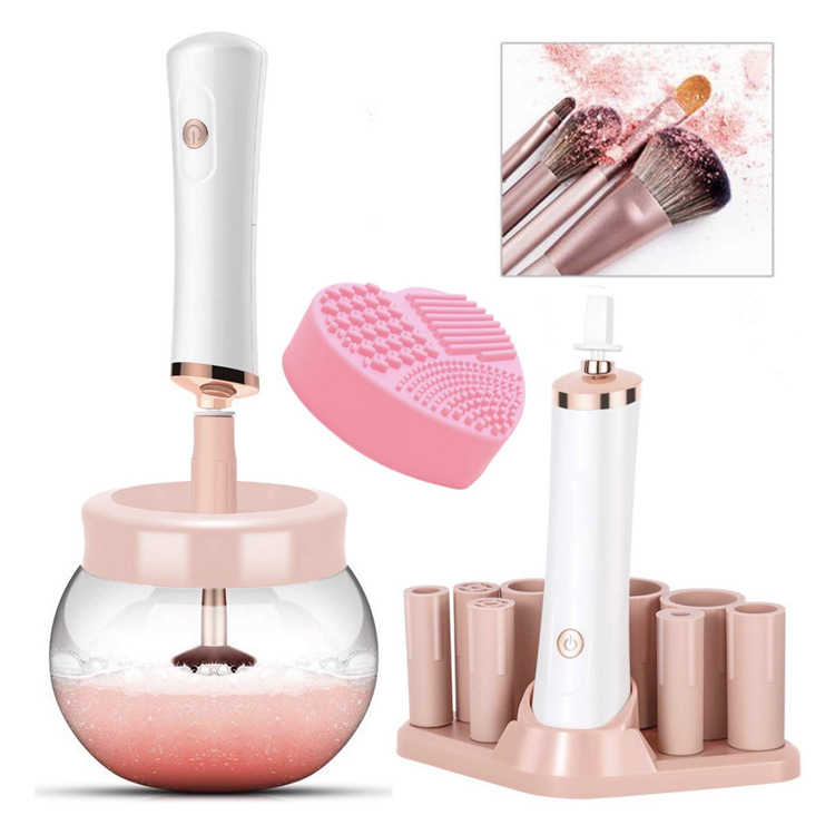 Kosmetik Listrik Spinner Makeup Brush Cleaner lan Dryer