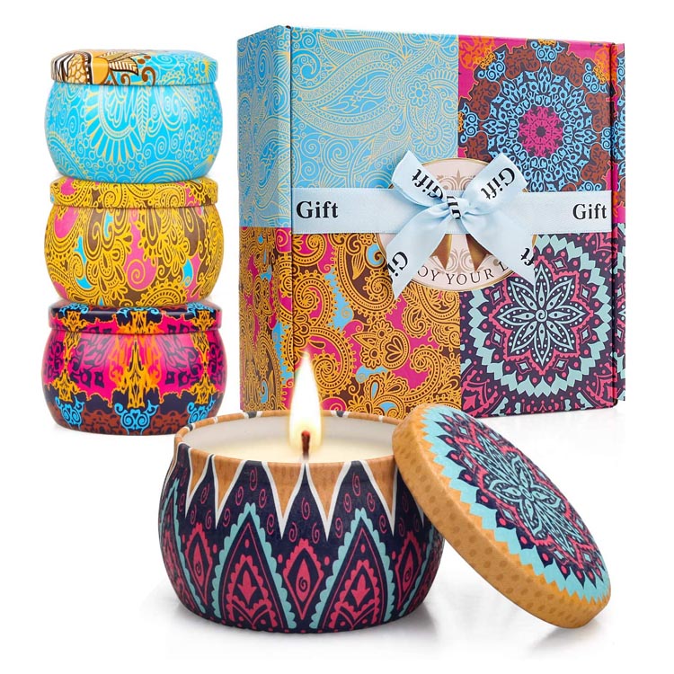 Lilin Present Soy Wax Scented Lilin Gifts Set kanggo Wanita