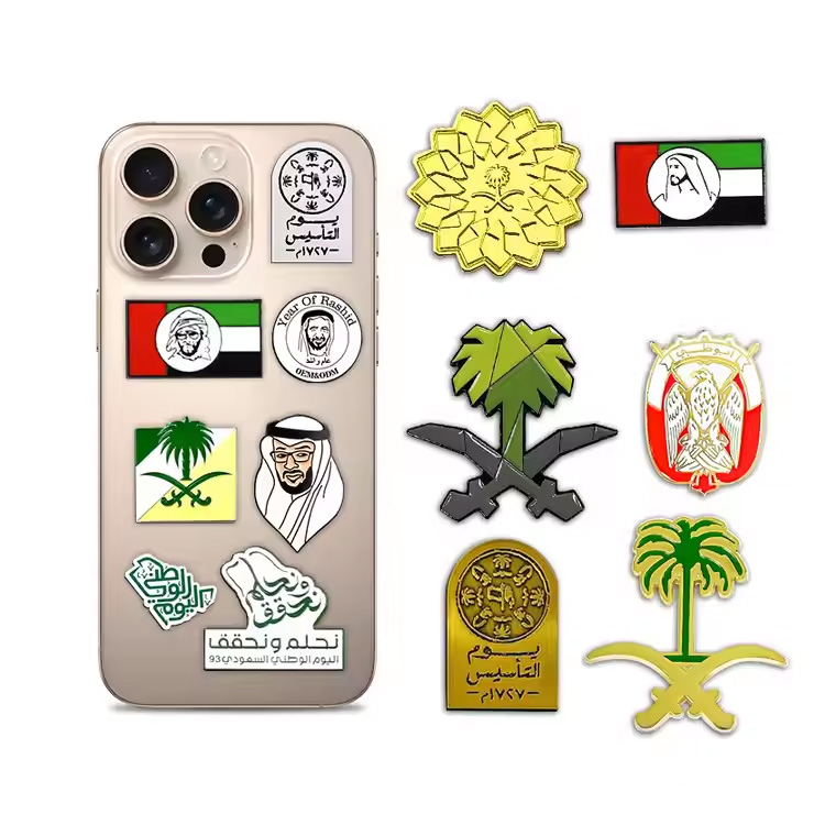 Mexico Logam Custom Lapels Enamel Saudi Logam Stiker