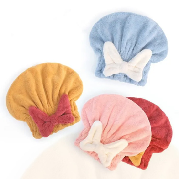 Pangatusan Rambut Mikrofiber kanthi Turban Rambut Rambut Bow-Kayaking