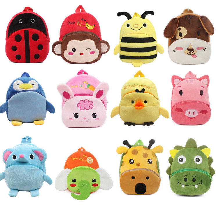 Mini Cute entheng Kartun Animal Kids Plush Backpack