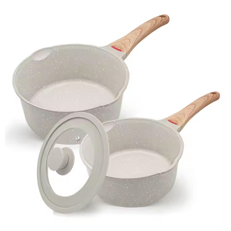 Sup Sup Pot Nonstick Saucepans nyetel 1.5QT & 1.8qt panci panci
