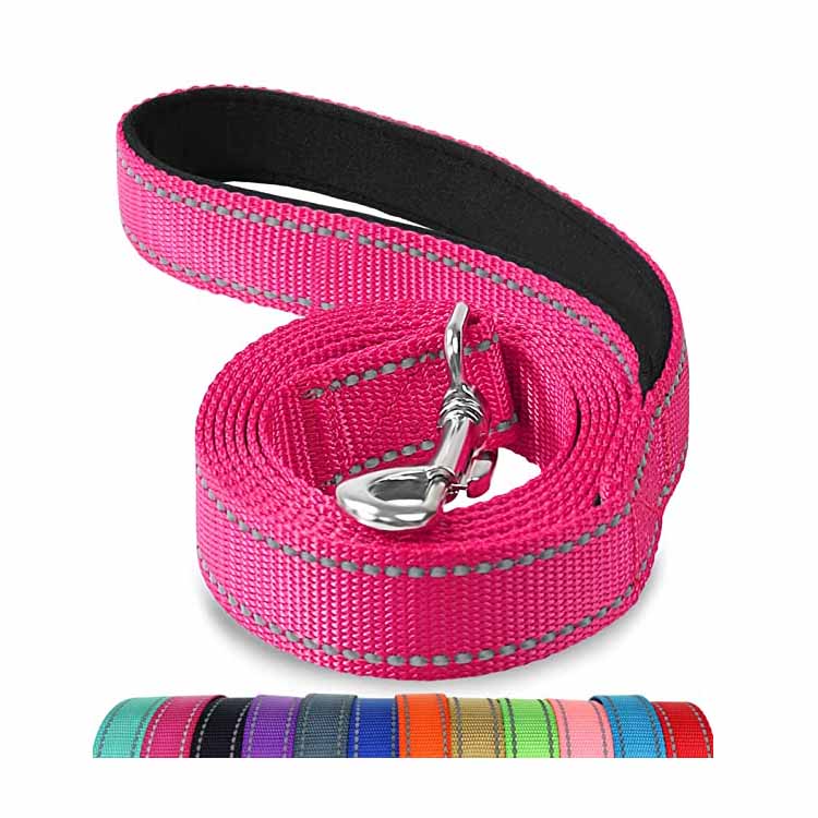 Padded Gagang Timah Lumampah Reflective Nylon Dog Leash