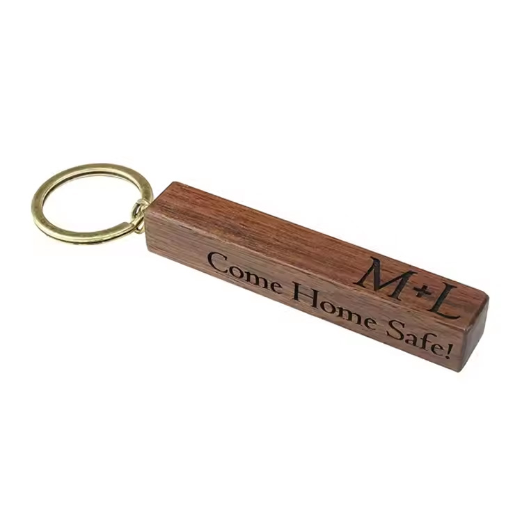 Kayu Pengetan Kayu Kayu Kunci Logam Keychain