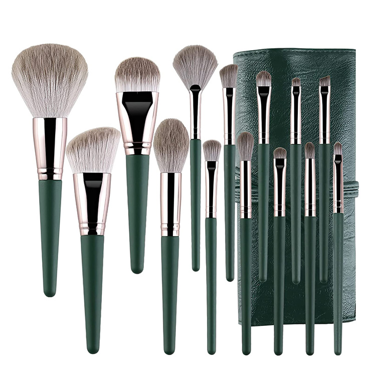 Profesional Private Label Sintetis 14 PCS Makeup Brushes