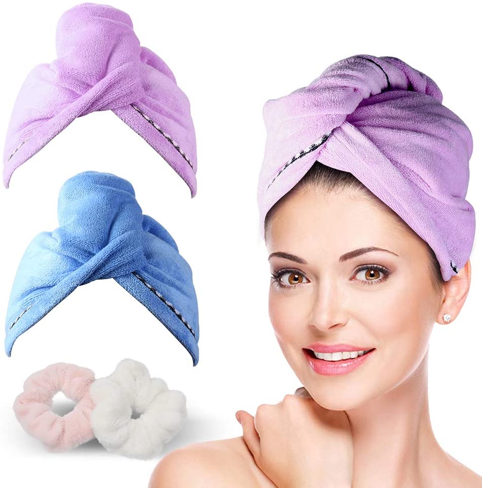 Bungkus Handuk Topi Sorban Rambut Kering Microfiber Cepet