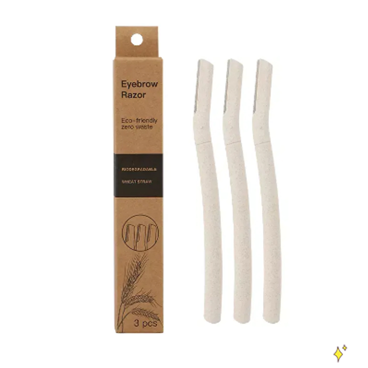 Razor Gandum Alat jerami Biodegradis Trimmer Eyebrow Kit