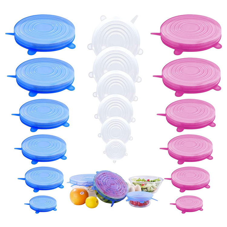 6 Pack Food Storage Cover Silicone Stretch Tutup