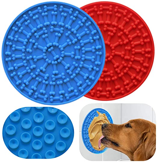 Panganan Lambat Pet Licking Pad Bath Silikon Dog Lick Mat