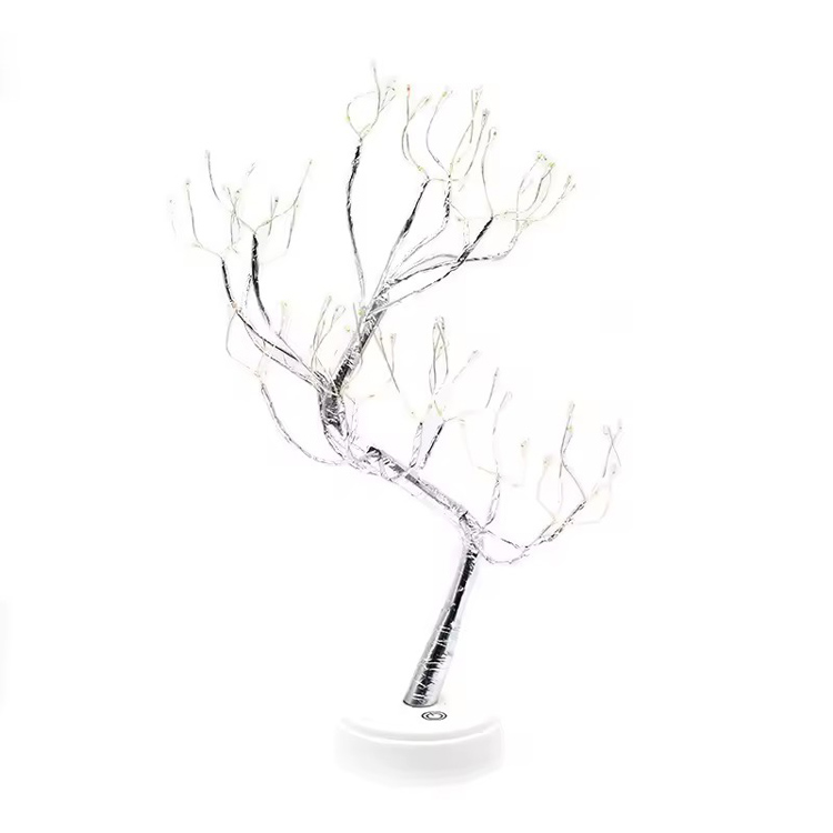 USB baterei Led Wire Pearl Indoor Hiasan Tree Table Lamp