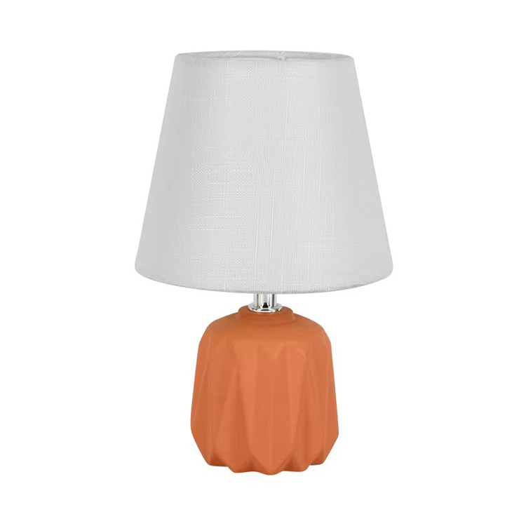 Grosir Modern Desain Keramik Base Orange Lampu Meja